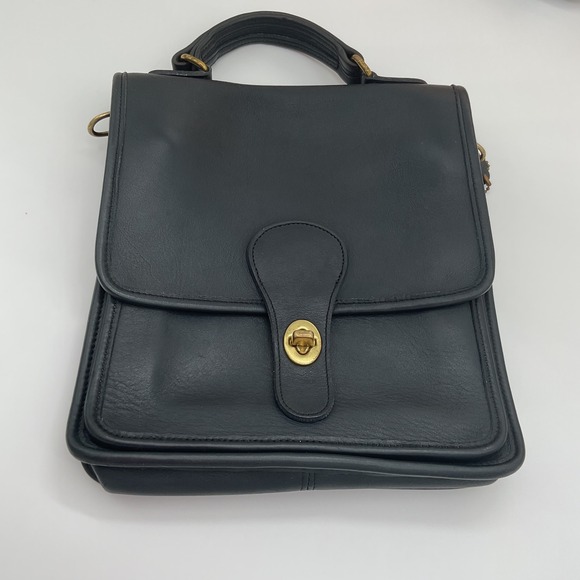 Vintage Coach Blue Leather Satchel - Picture 1 of 14